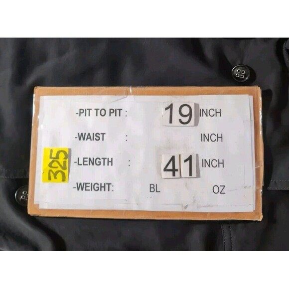 YVESSAINTLAURENT Women Button Up Trench Coat Sz L Black Satin Light Weight 325A - Picture 6 of 6